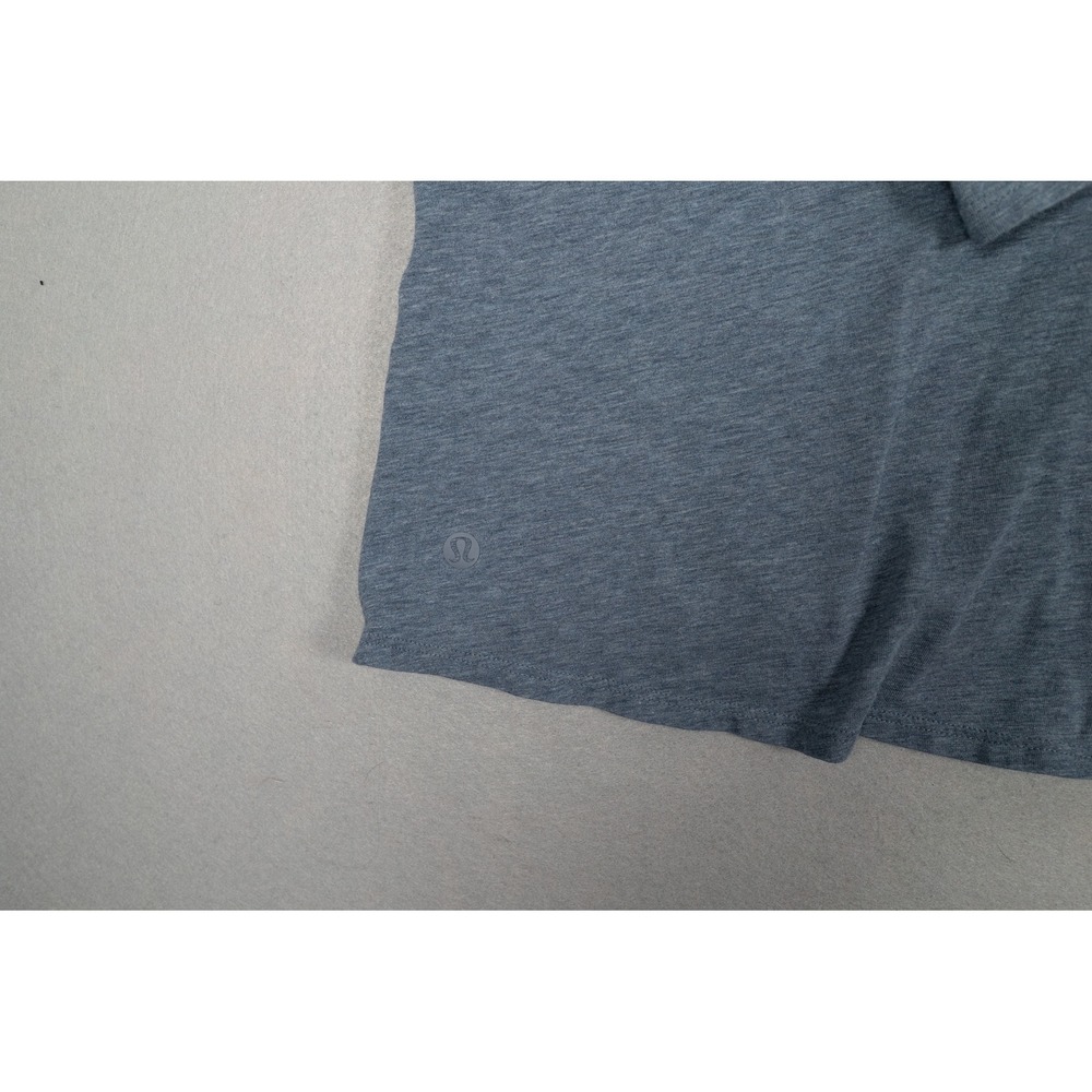 Lululemon Back Into It Long Sleeve Shirt Heathered Blue Relaxed Fit Top - Picture 8 of 8